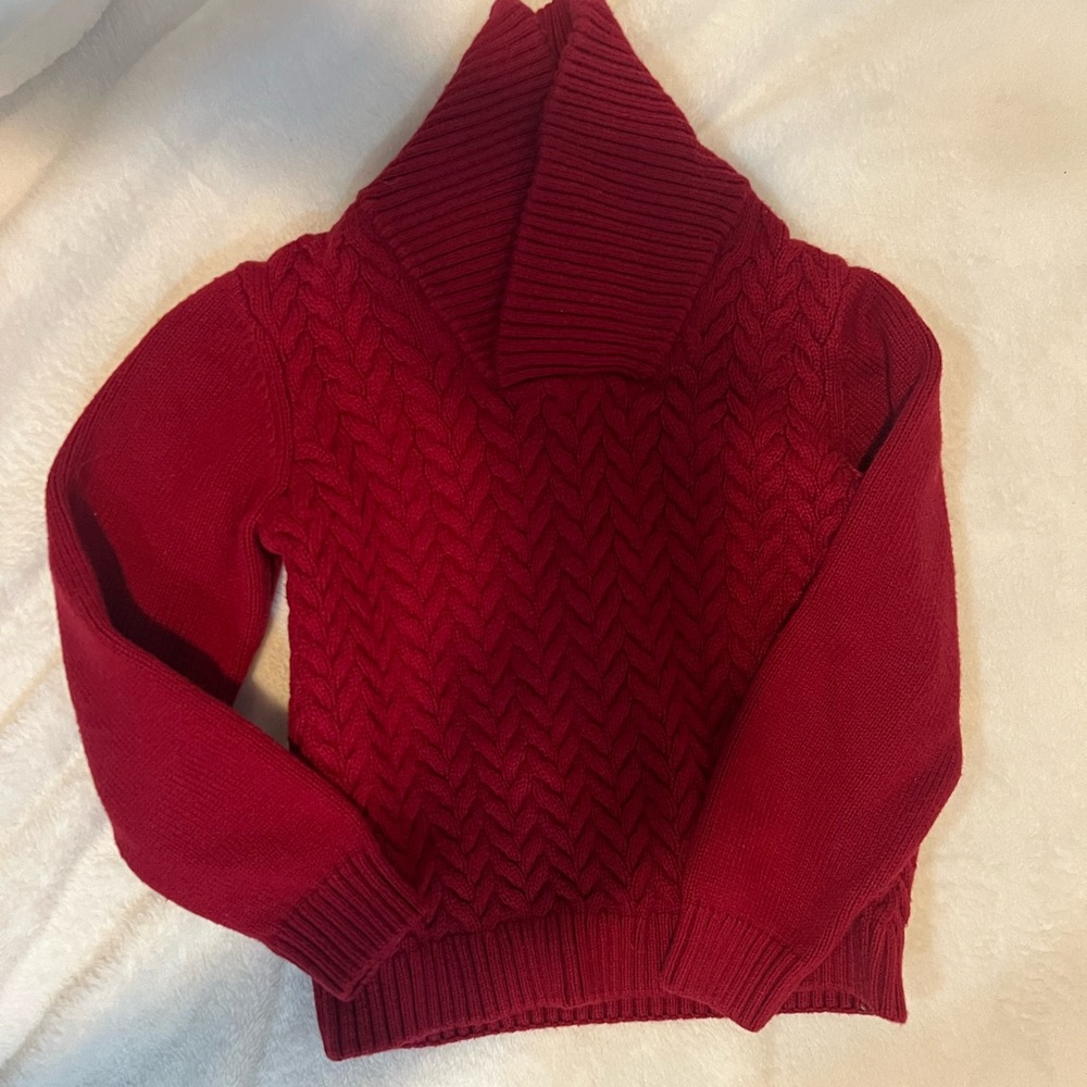 Janie and Jack boys red sweater. Size 4.